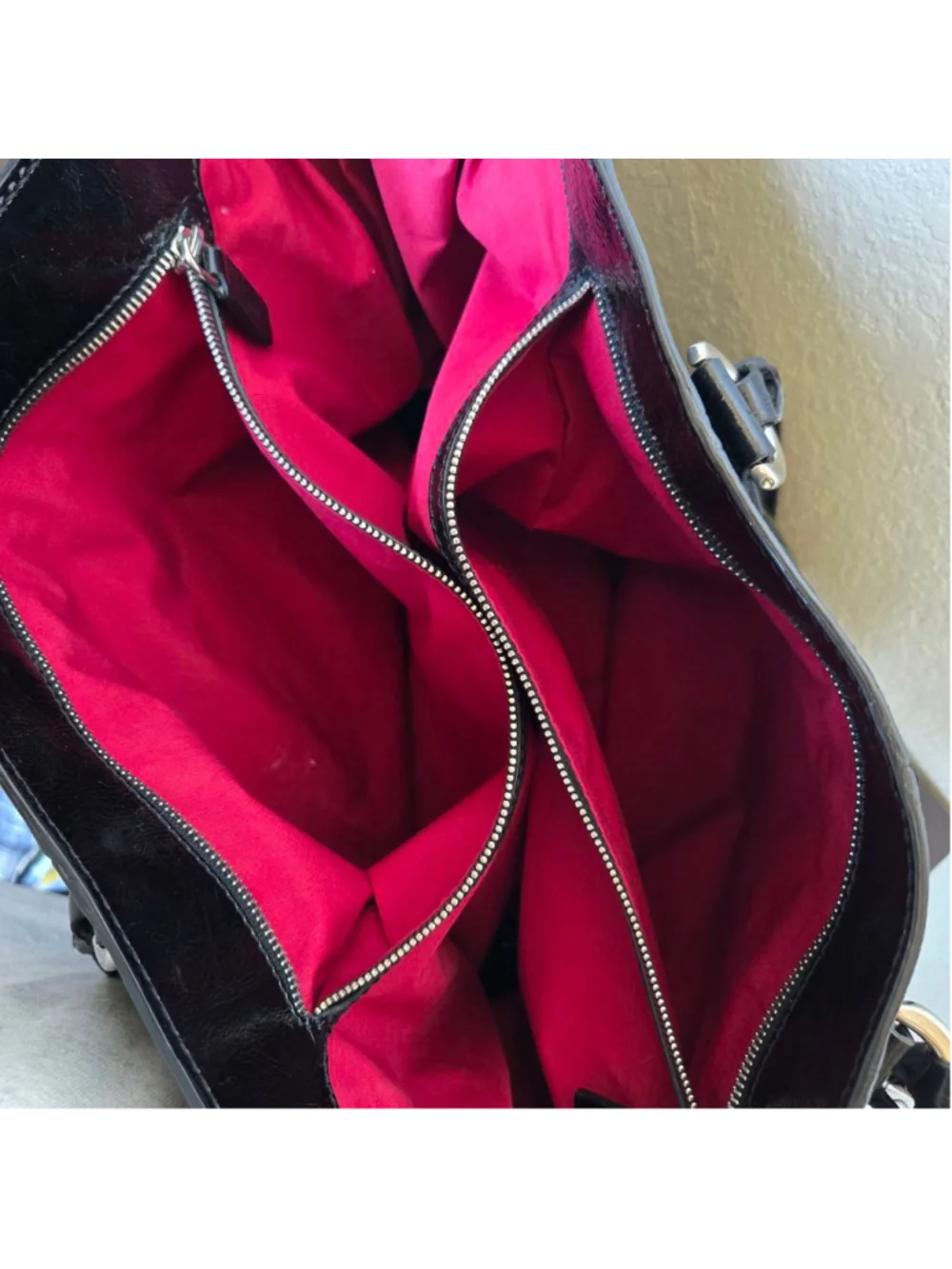 Authentic TOD'S Signature Matelasse Patent Leather Tote Bag Italy